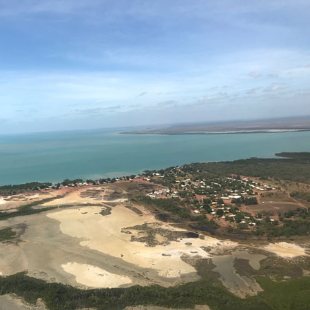 Aerial view of Milingimbi community