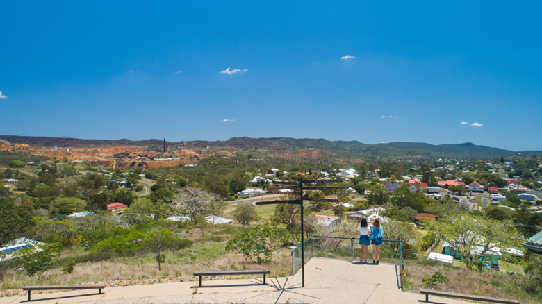 Overlooking the town of Mount Morgan, Central Queensland. Image credit: Queensland Government.