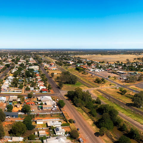 Image of Nyngan town in Outback NSW.