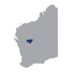 map of Western Australia with Cue and Meekatharra Region highlighted