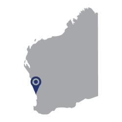 WA map showing location of Guilderton.