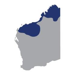 WA map indicating Kimberley and Pilbara regions.