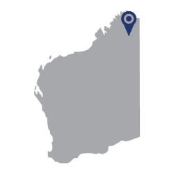 WA map indicating location of the Lundja community.